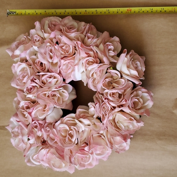 Heart shape pink roses wall decorative artificial flowers - Picture 4 of 5
